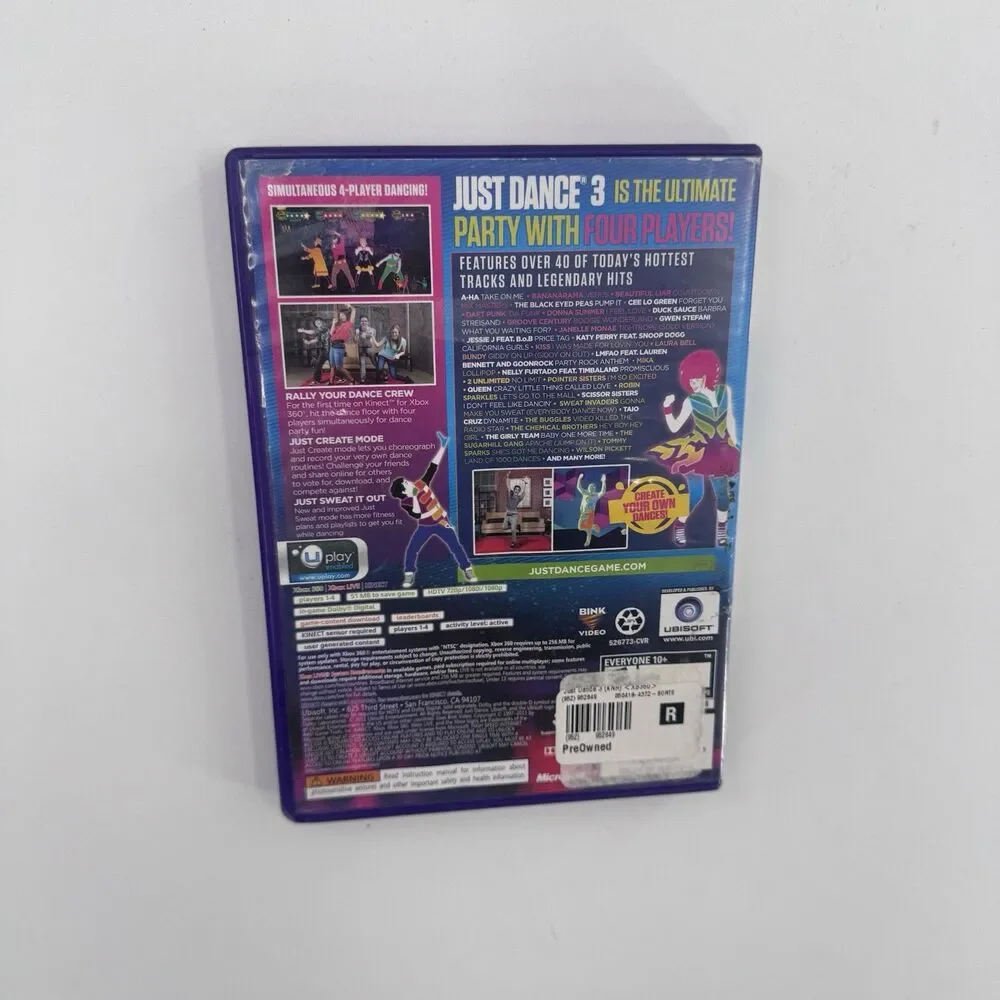 Just Dance 3 (Microsoft Xbox 360, 2011) TESTED AND WORKING Fast Shipping -